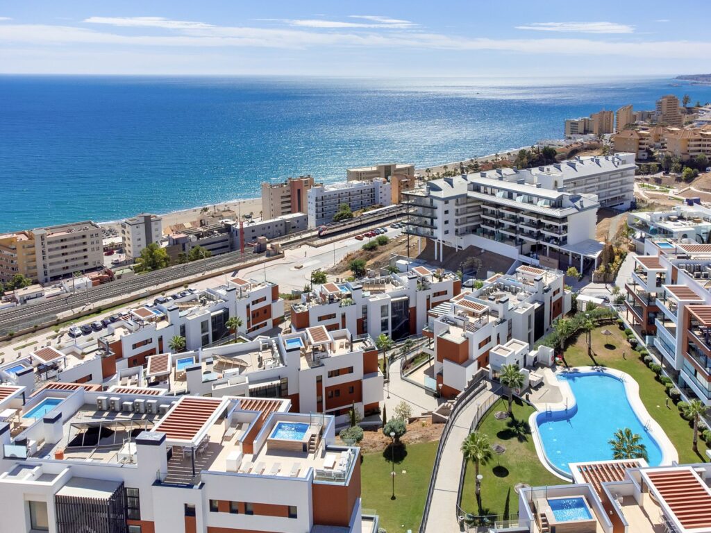 Drone image of property in Fuengirola